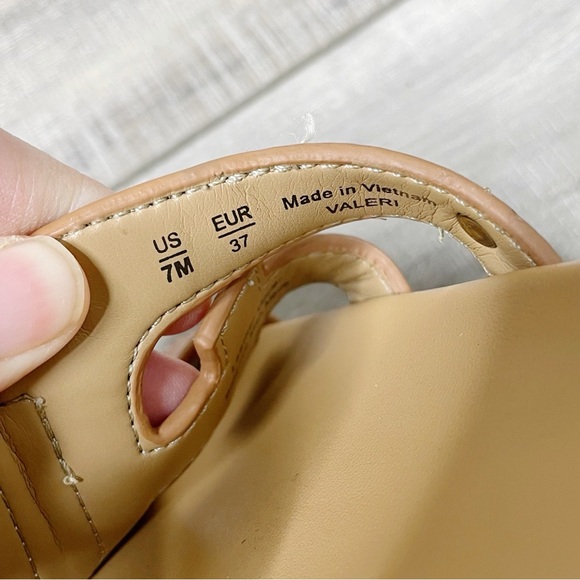 Sam Edelman Valeri Leather Cutout Slip On Comfort Sandals Cognac Size 7M - Picture 6 of 9